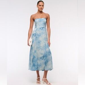 A&F Blue Strapless Dress